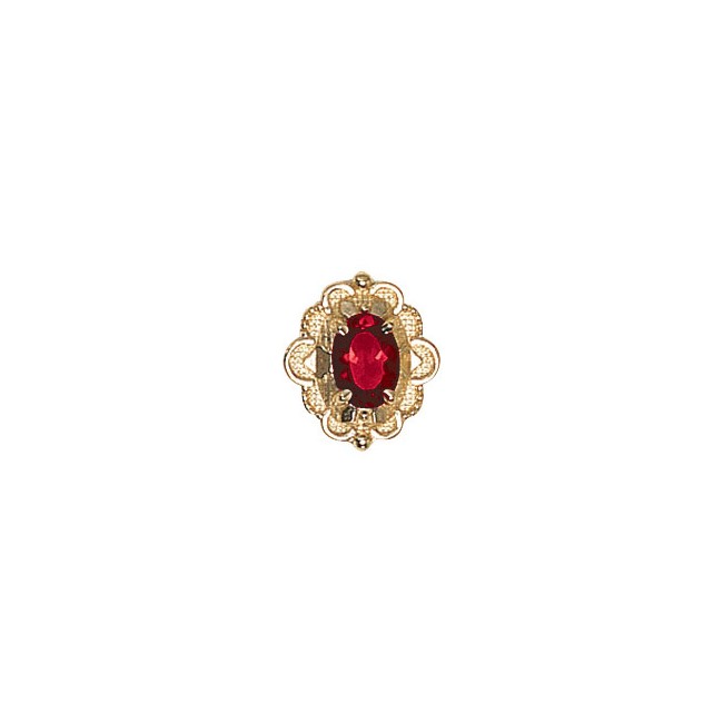 14 Karat Gold Garnet Slide