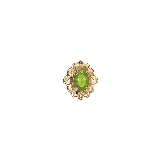 14 Karat Gold Peridot Slide