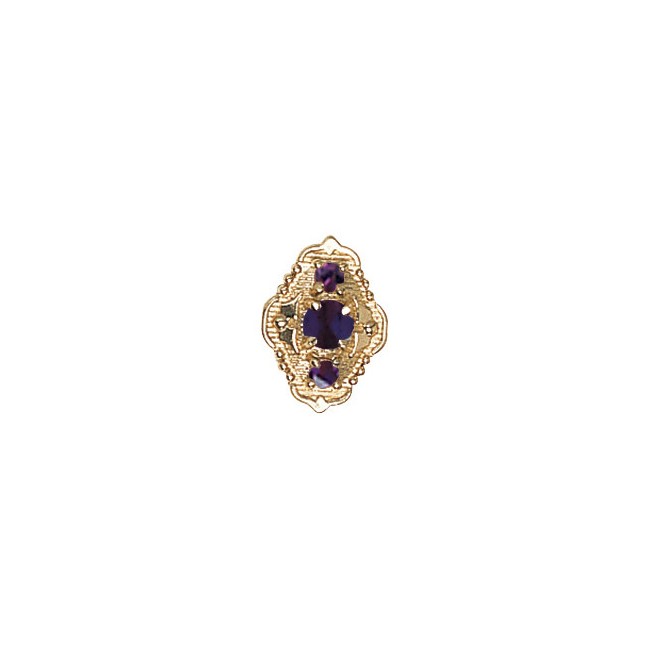 14 Karat Gold Amethyst Slide