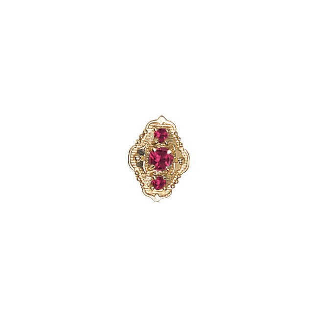 14 Karat Gold Garnet Slide