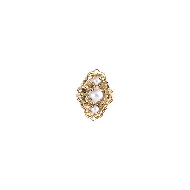 14 Karat Gold Pearl Slide