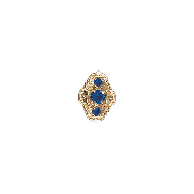 14 Karat Gold Sapphire Slide