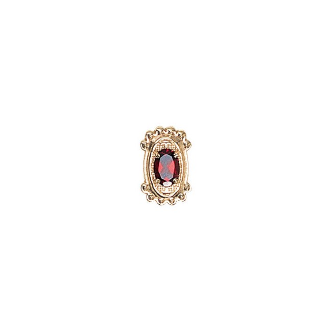 14 Karat Gold Garnet Slide