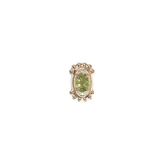 14 Karat Gold Peridot Slide