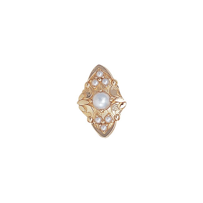 14 Karat Gold Pearl Slide