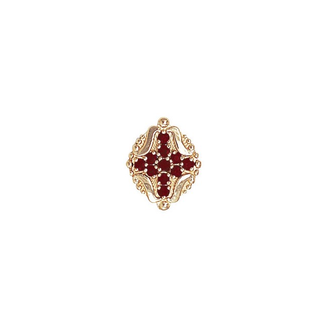 14 Karat Gold Garnet Slide