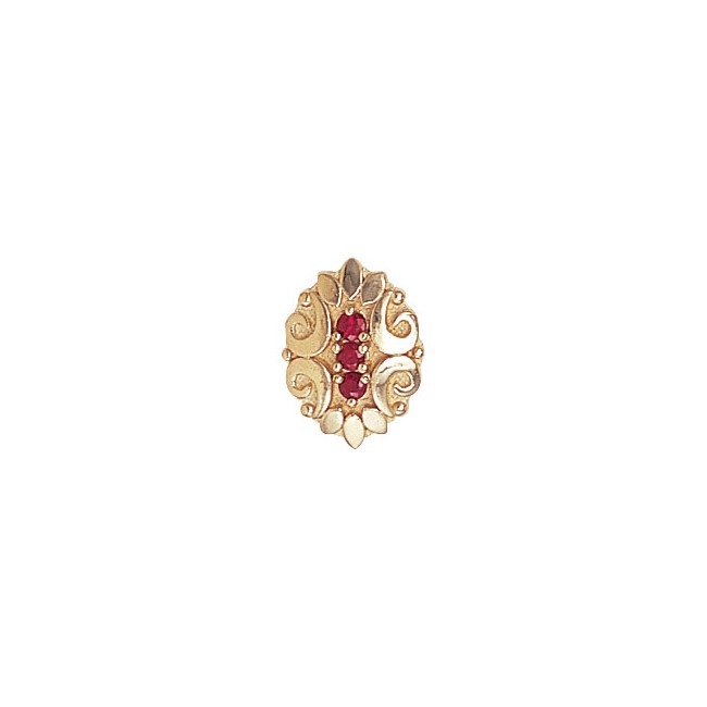 14 Karat Gold Ruby Slide