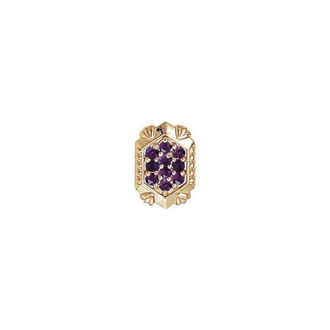 14 Karat Gold Amethyst Slide