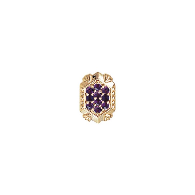 14 Karat Gold Amethyst Slide