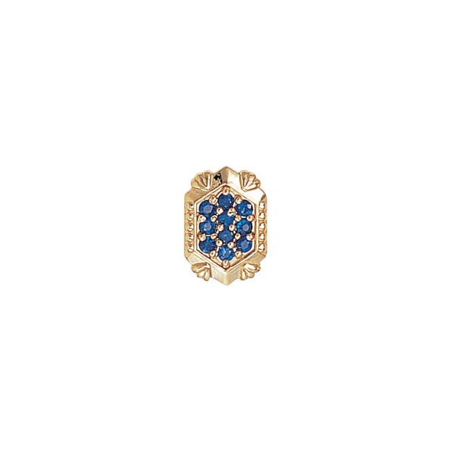 14 Karat Gold Sapphire Slide