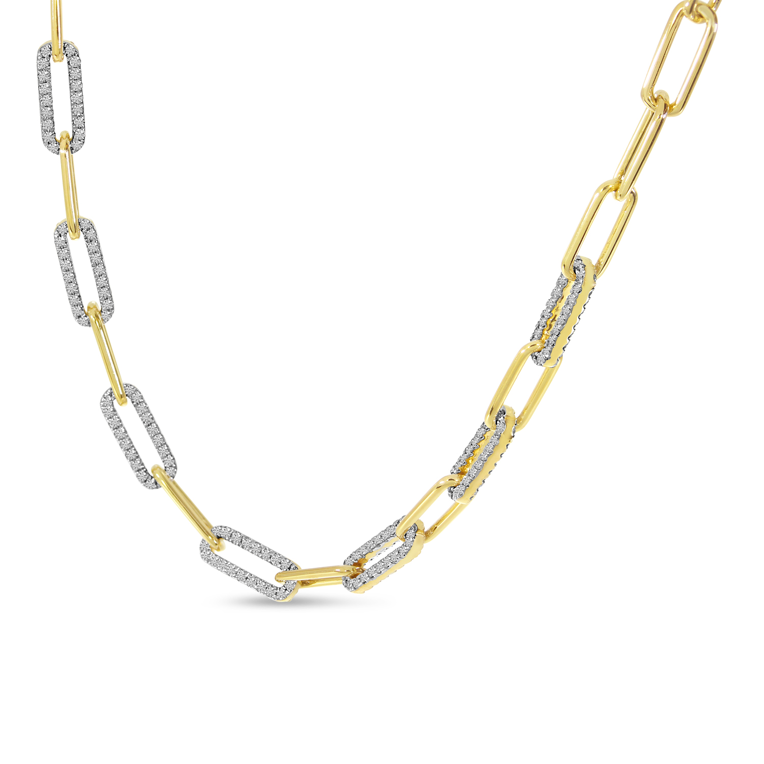 14K Yellow Gold Paper Clip Chain - Modern Love Jewellery