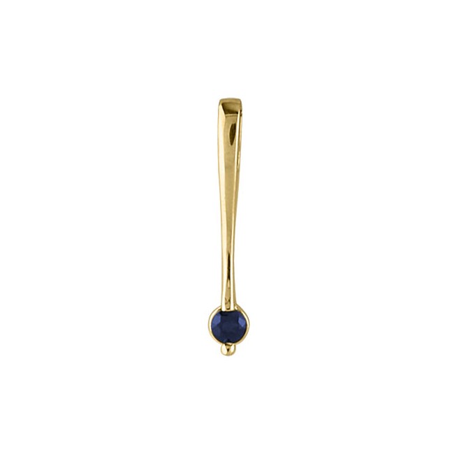 14K Yellow Gold Sapphire Drop Pendant