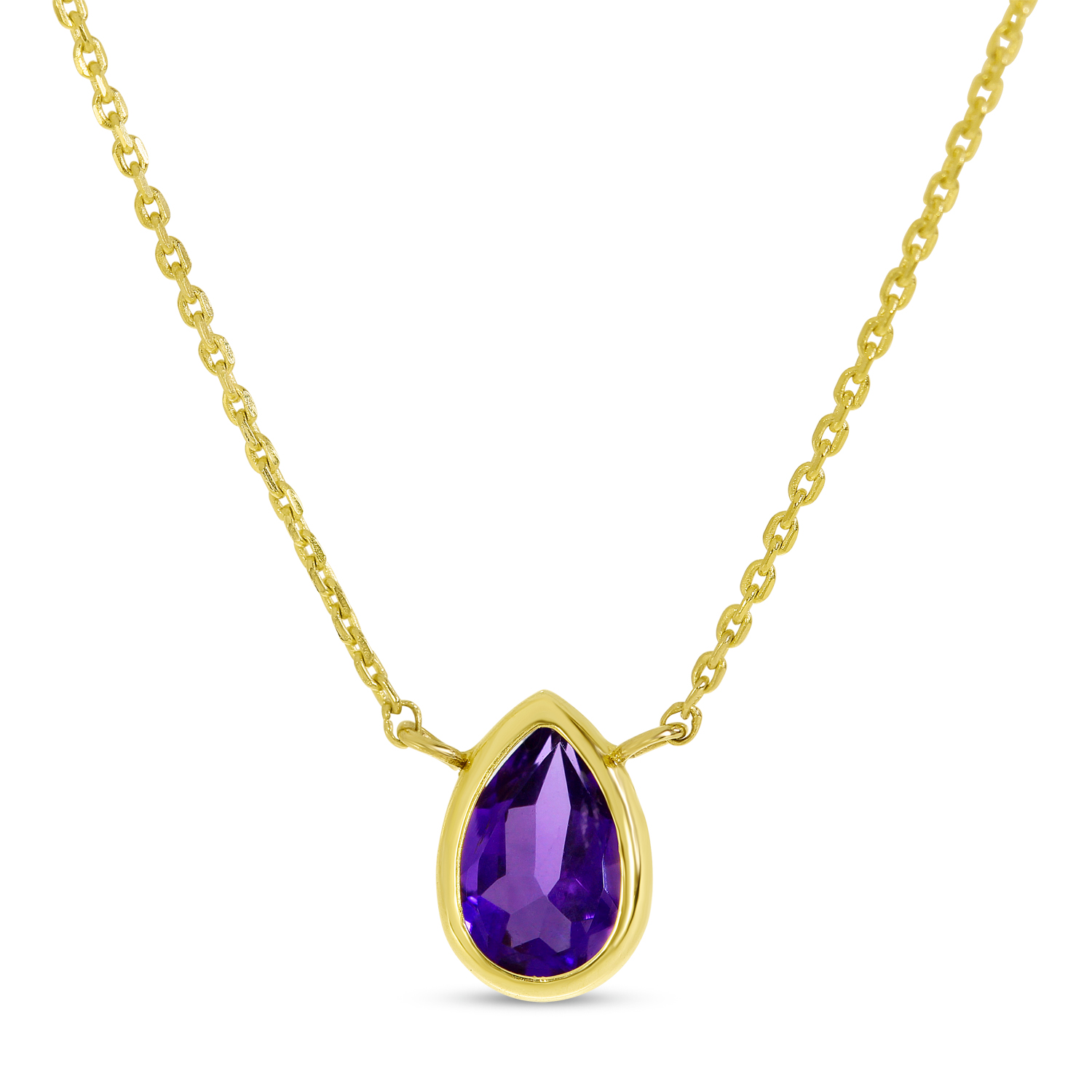 Natural Amethyst Necklace, Pencil Pendant, Gold Plated Necklace, Febru –  Charms And Spells