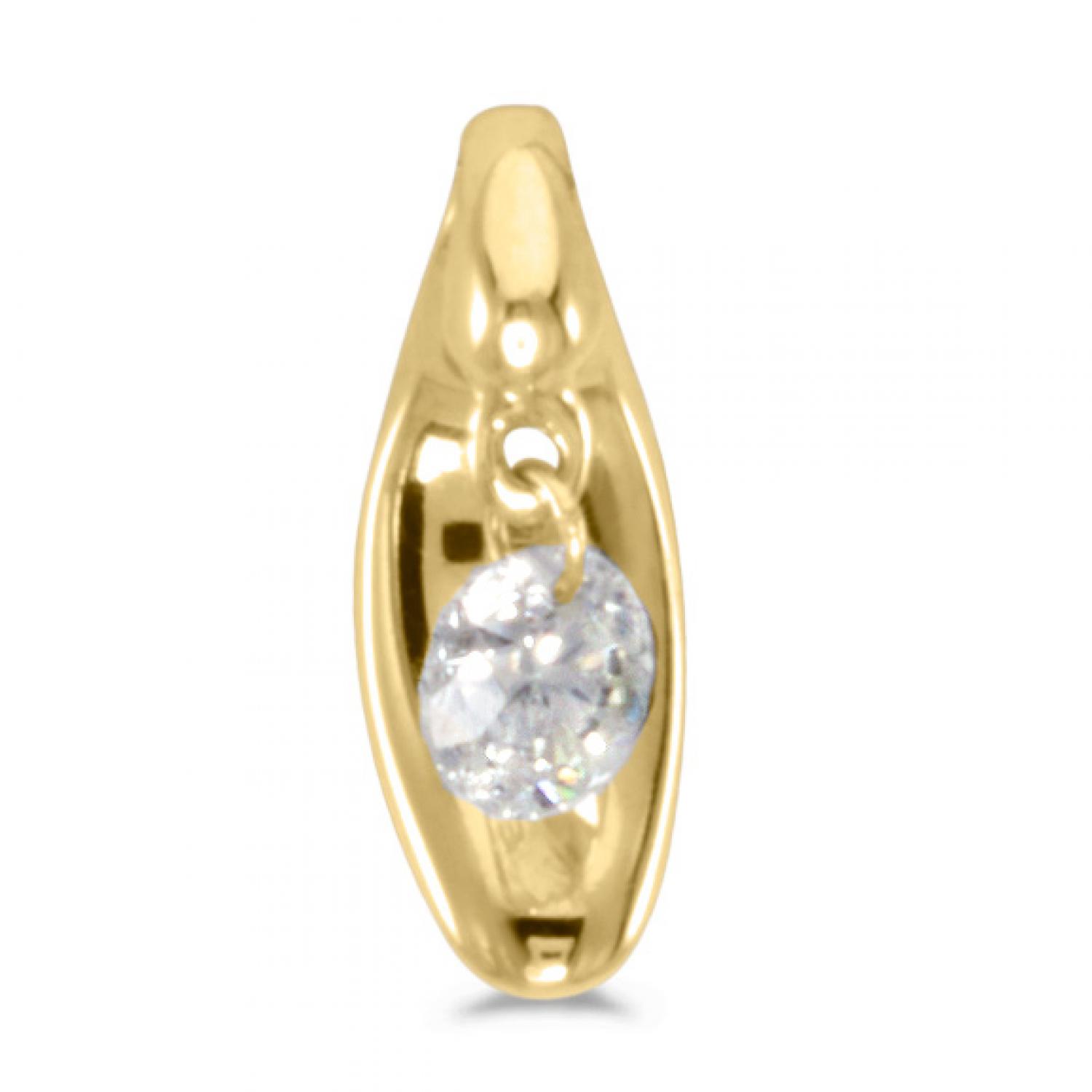 14K Yellow Gold Diamond Dashing Diamonds Pendant