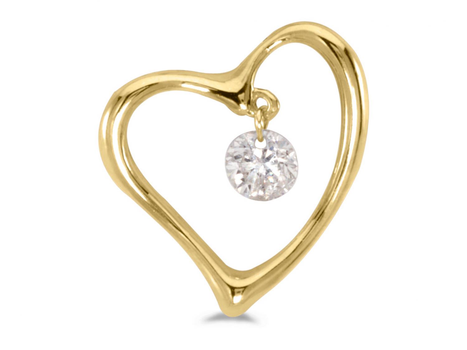 14K Yellow Gold Diamond Dashing Diamonds Pendant