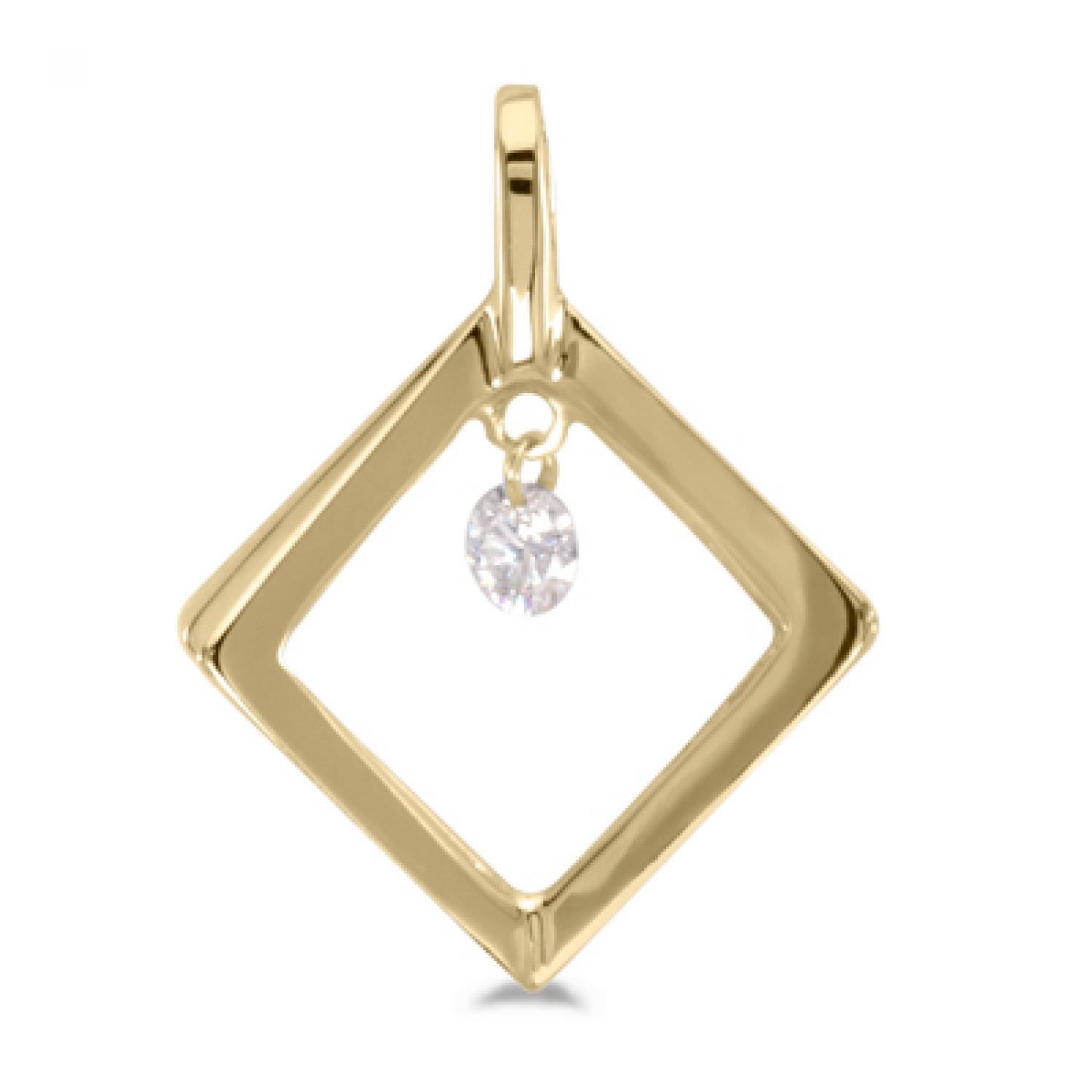 14K Yellow Gold Diamond Dashing Diamonds Pendant