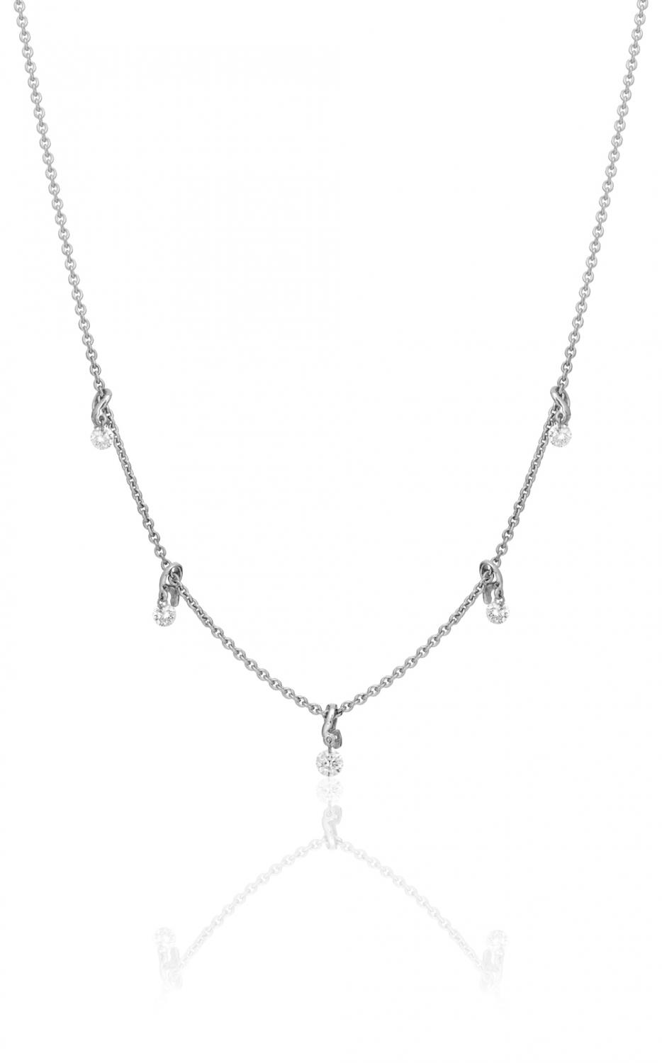 14K White Gold Diamond Dashing Diamonds Pendant