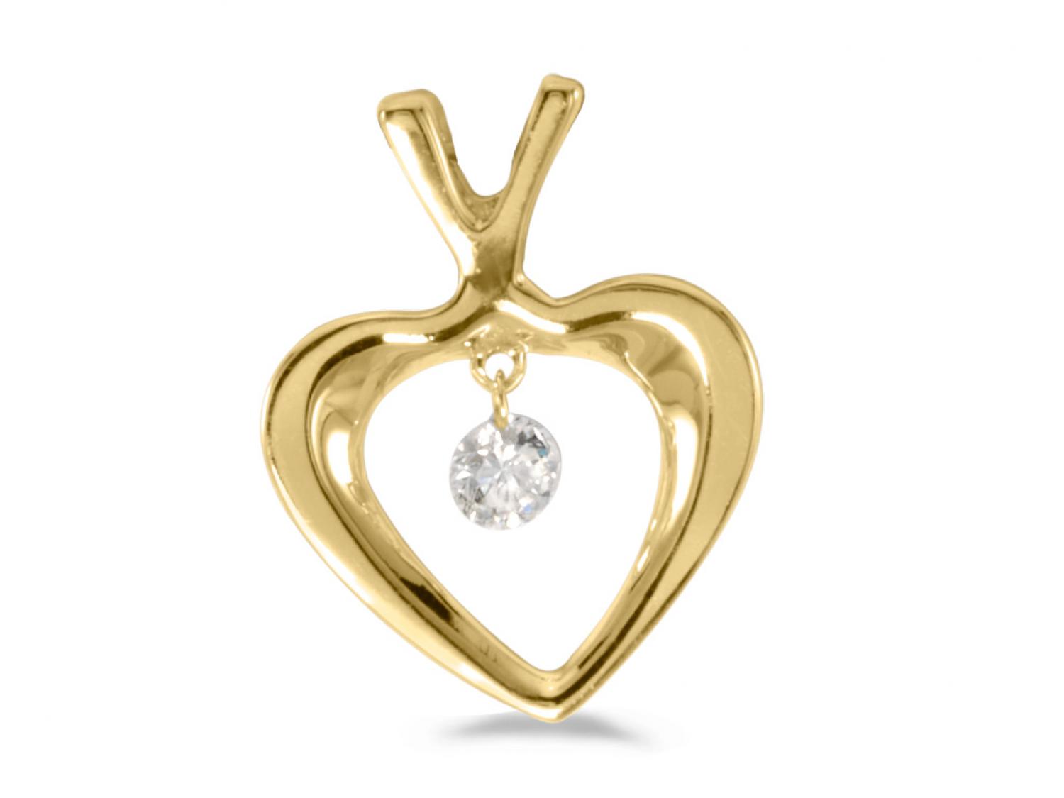 14K Yellow Gold Diamond Dashing Diamonds Pendant