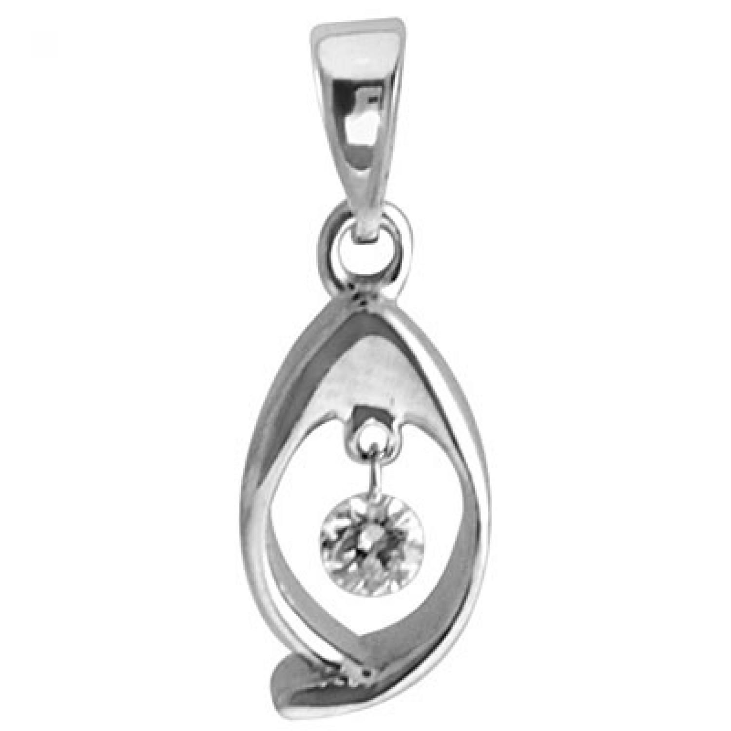 14K White Gold Diamond Dashing Diamonds Pendant