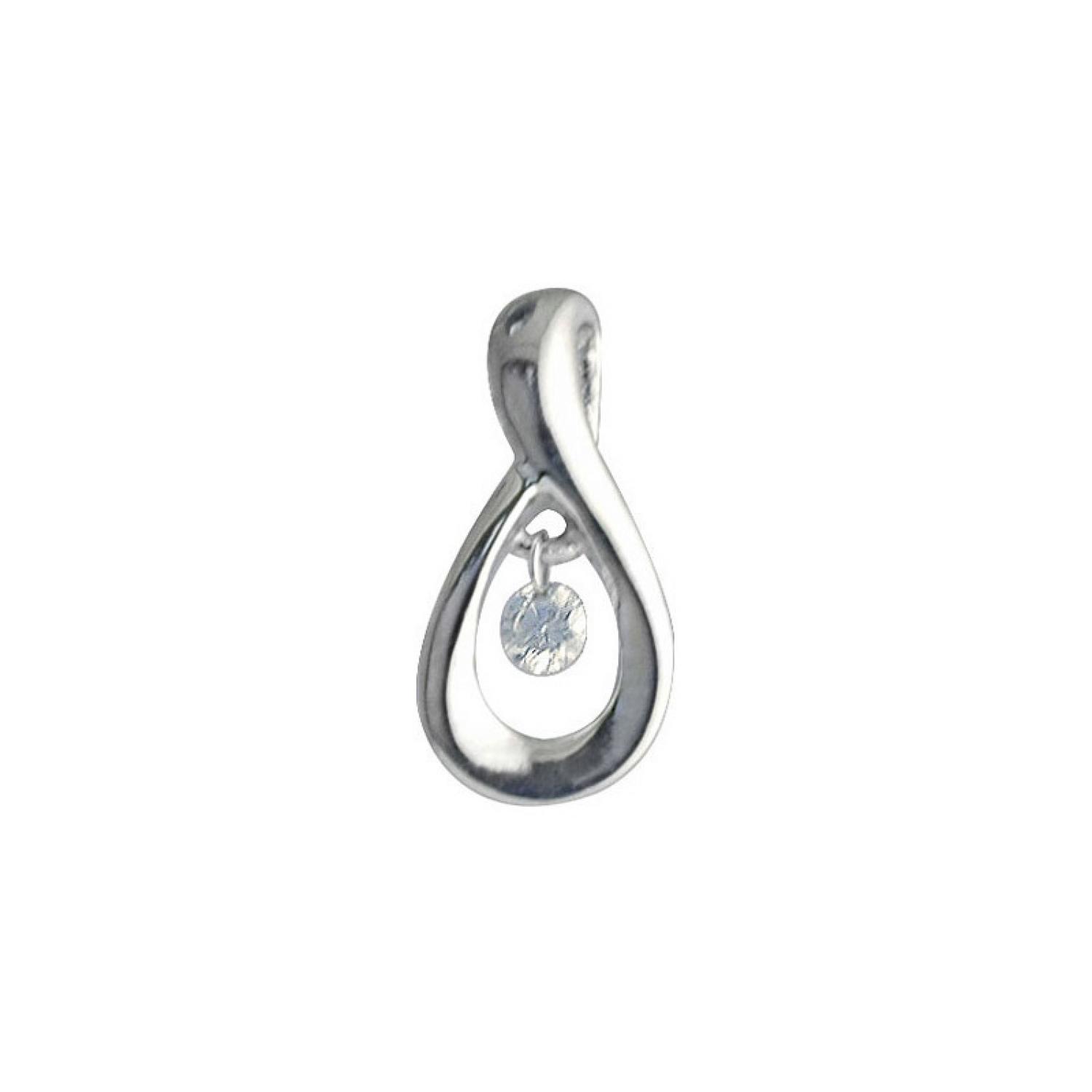 14K White Gold Diamond Dashing Diamonds Pendant