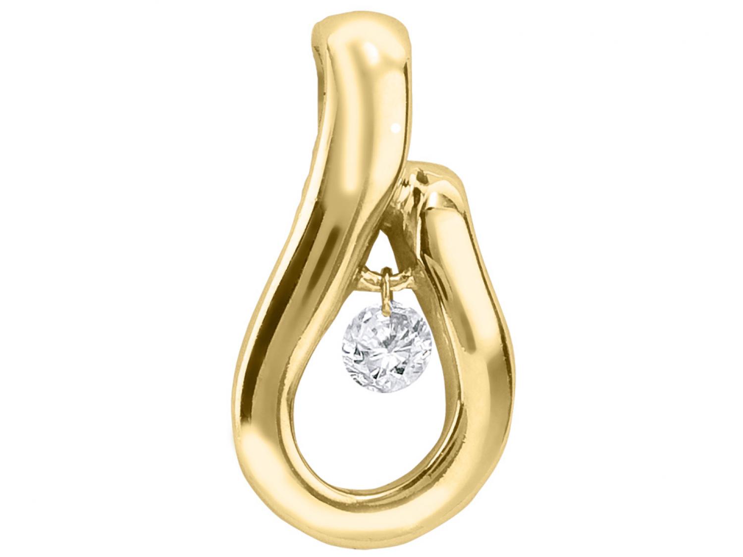 14K Yellow Gold Diamond Dashing Diamonds Pendant