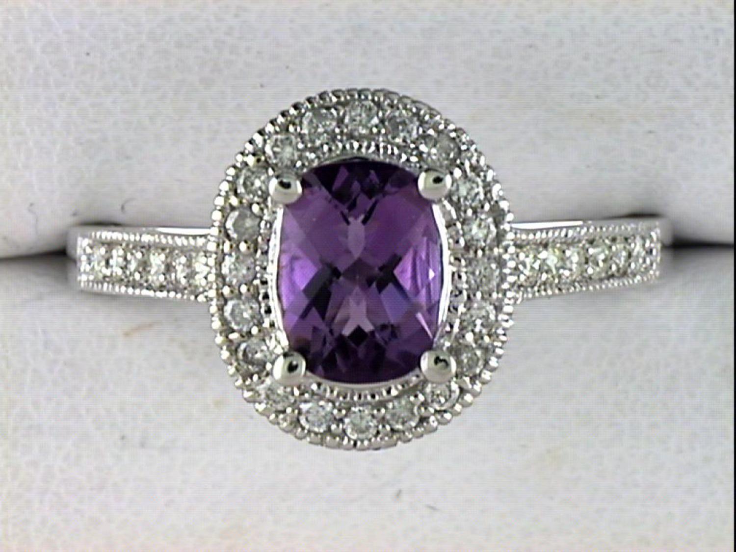 14k Cushion cut Semi and Diamond Two Tier Ring