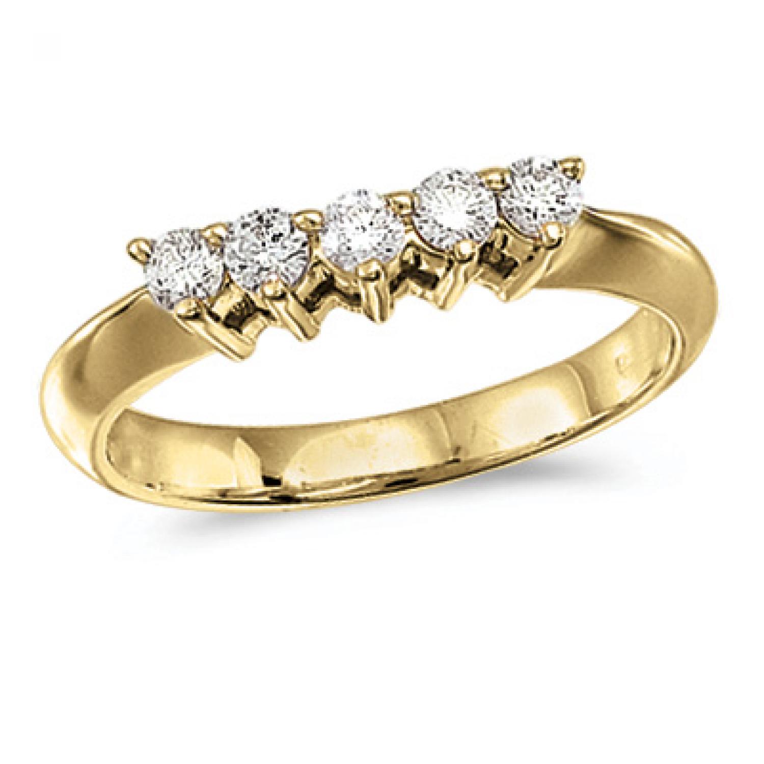 14k Yellow Gold 0.33 Ct Diamond Wrap Band