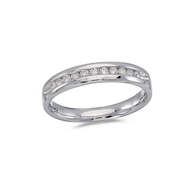 14K White Gold Diamond Diamond Band Ring