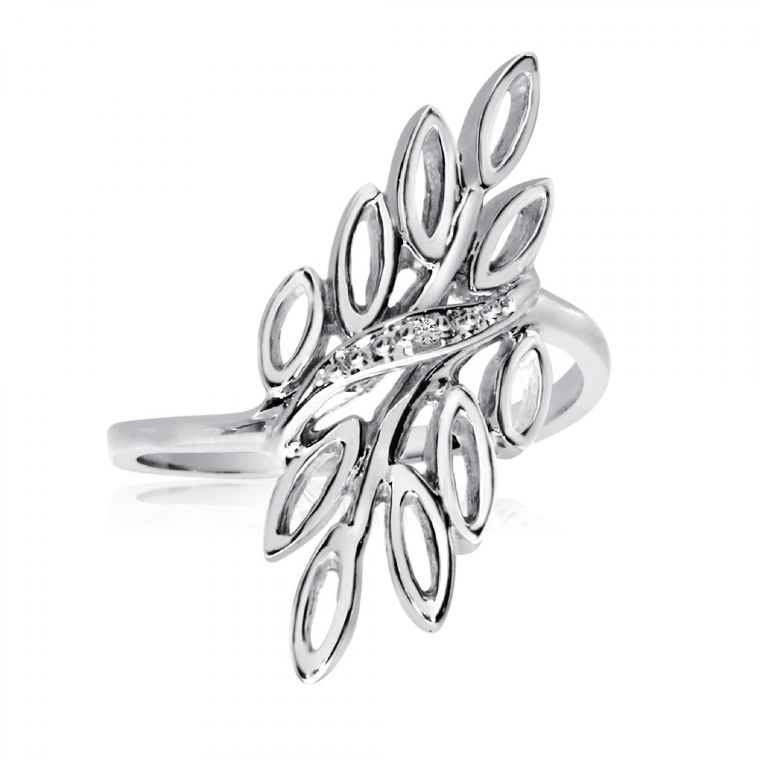 14K White Gold Marquise Fashion Ring