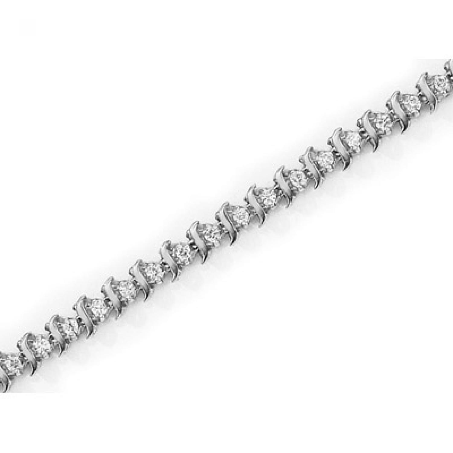 14K White Gold Diamond Bracelet