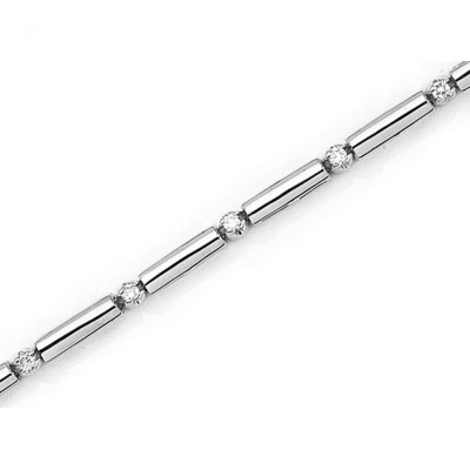 14K White Gold Diamond Bracelet