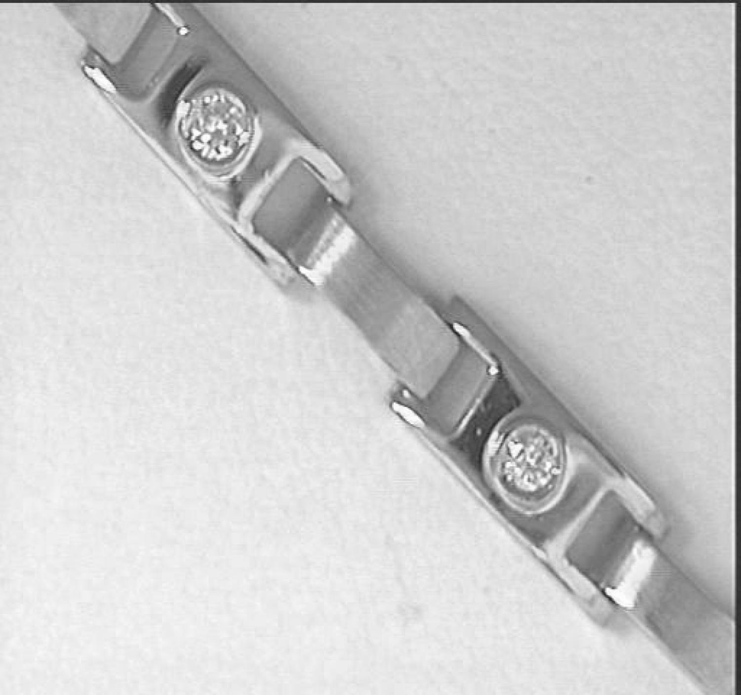 14K White Gold Diamond Bracelet