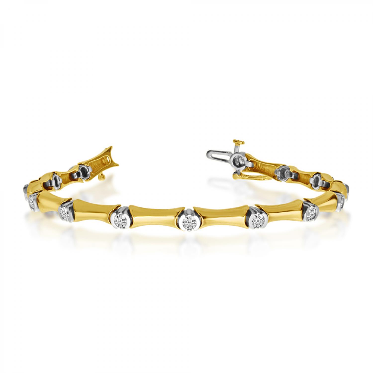 14K Yellow Gold Diamond Bracelet