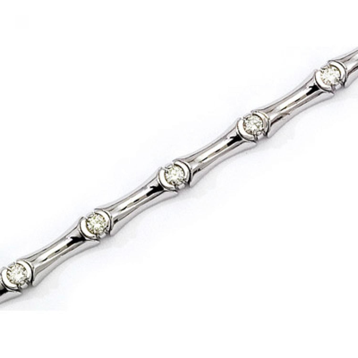 14K White Gold Diamond Bracelet