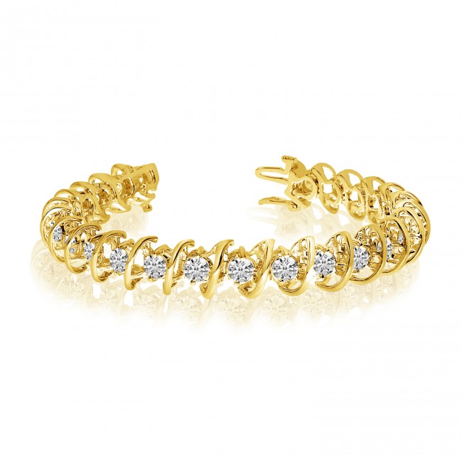 14K Yellow Gold Diamond Bracelet