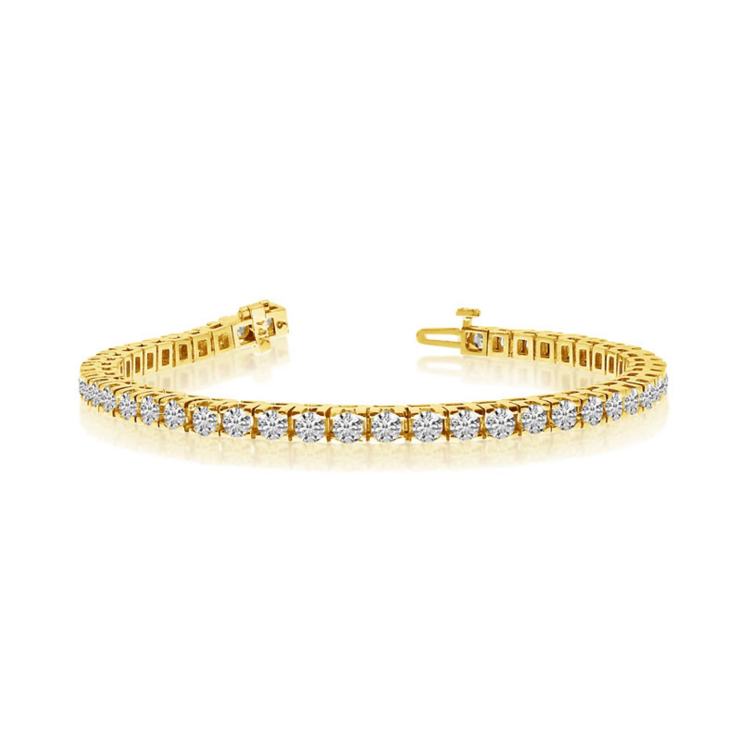 14K Yellow Gold Diamond Bracelet