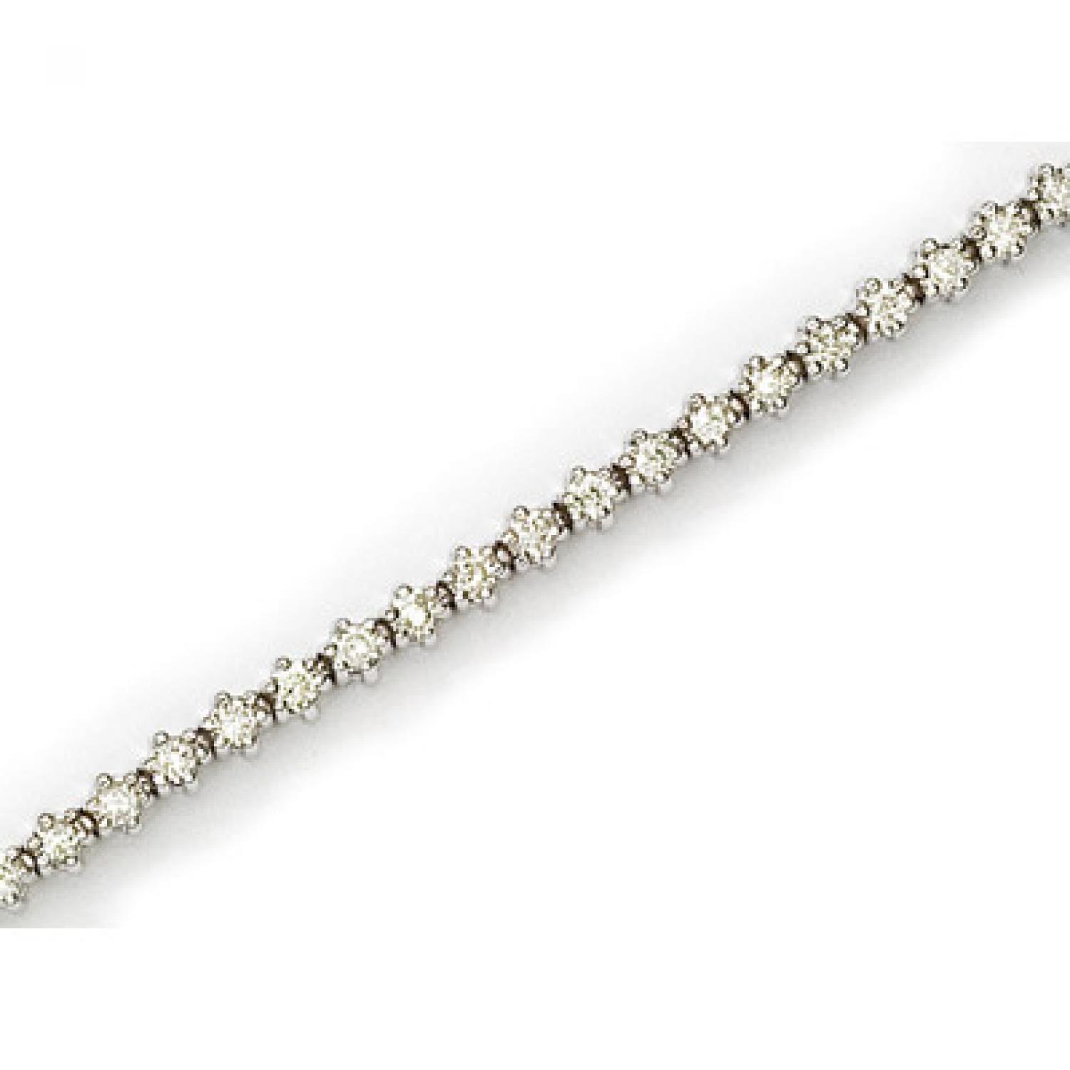 14K White Gold Diamond Bracelet