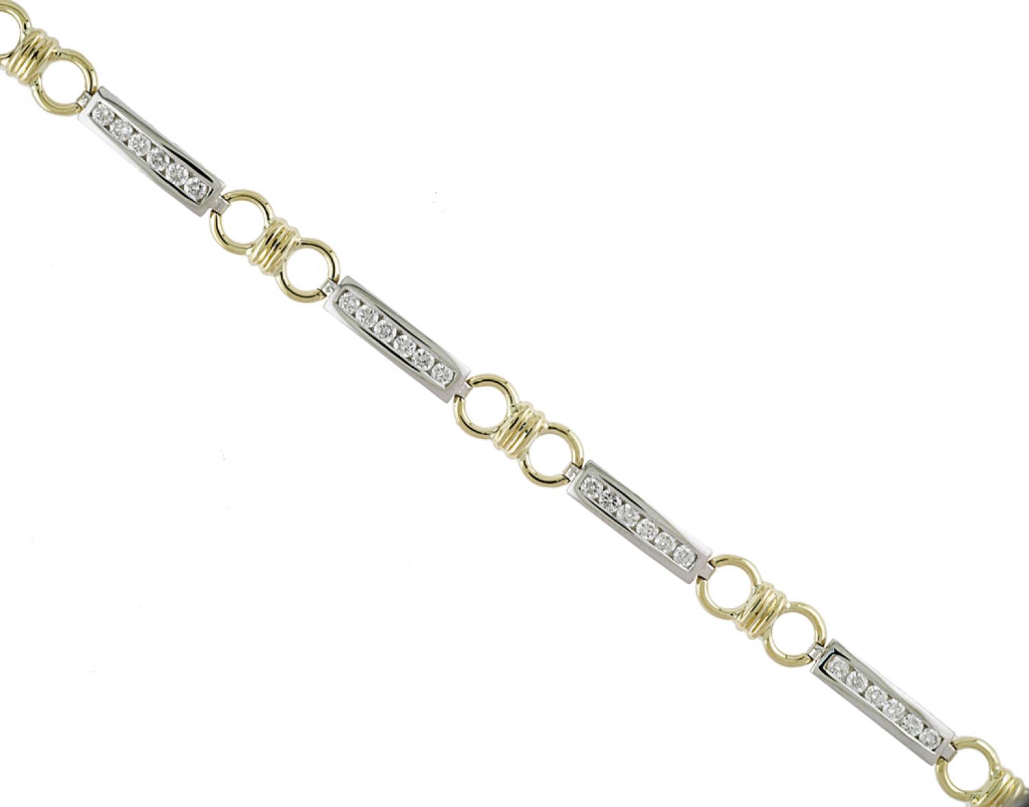 14K Yellow Gold Diamond Bracelet