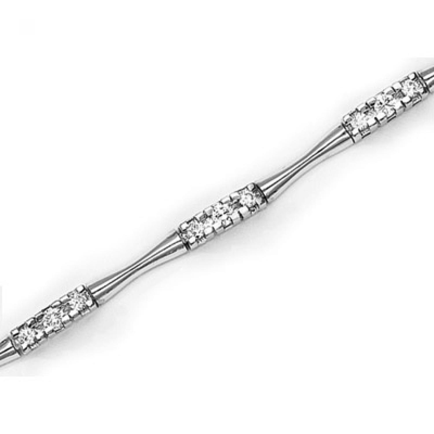 14K White Gold Diamond Bracelet