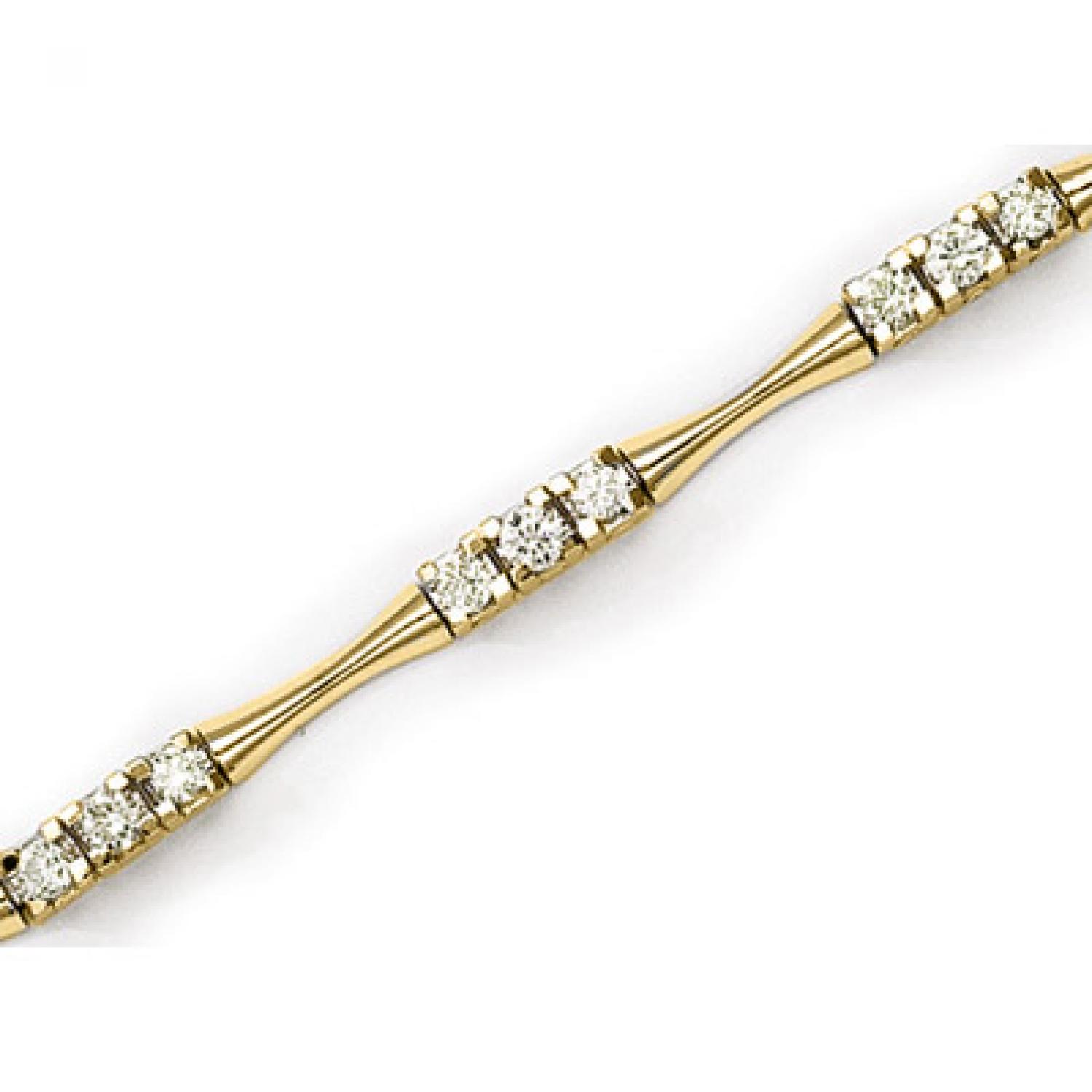 14K Yellow Gold Diamond Bracelet