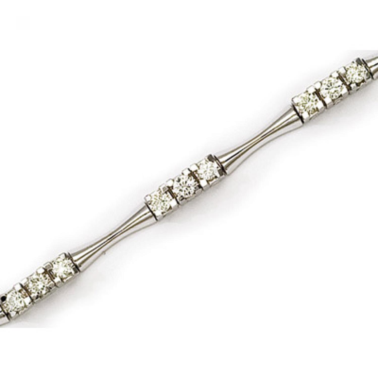 14K White Gold Diamond Bracelet