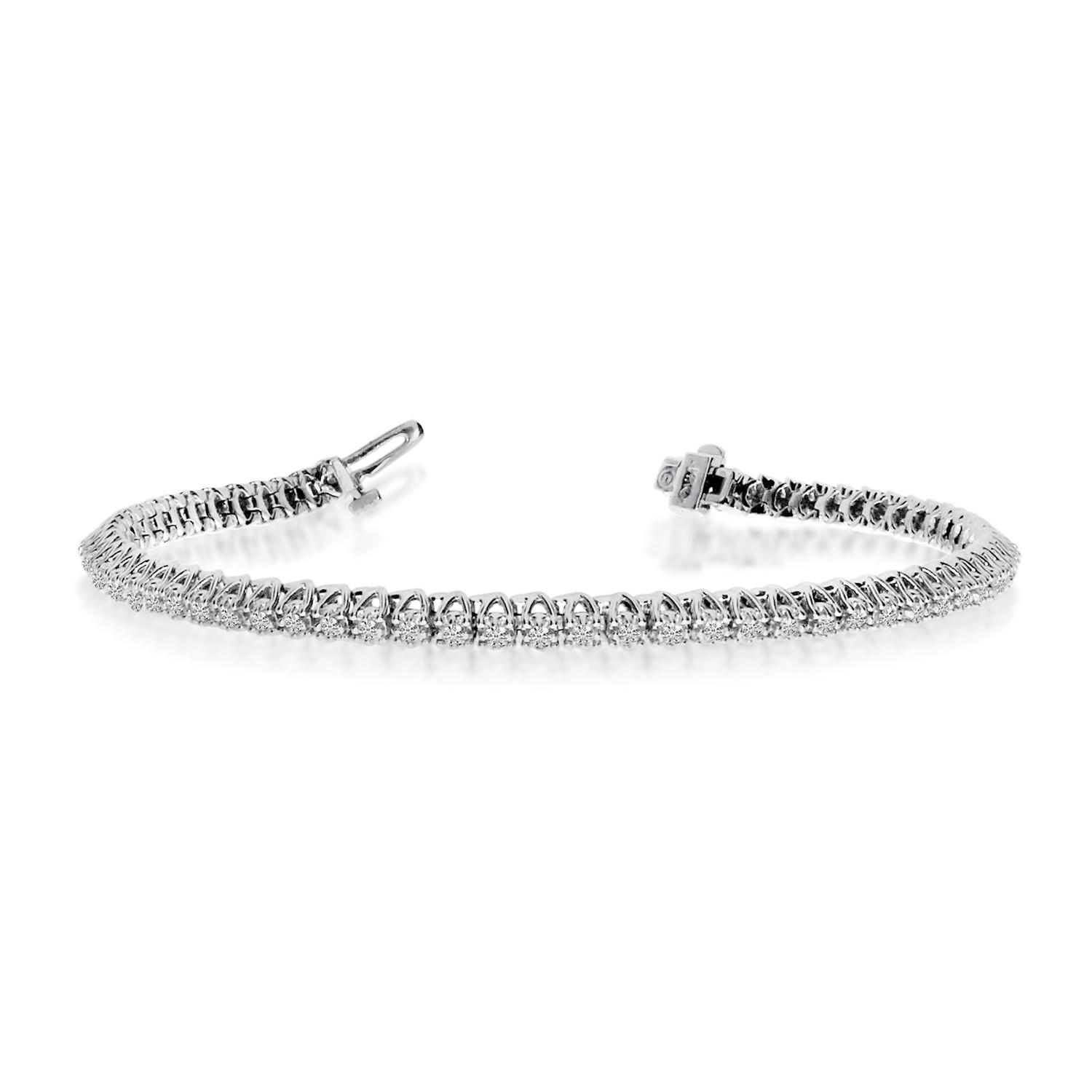 14K White Gold Diamond Bracelet