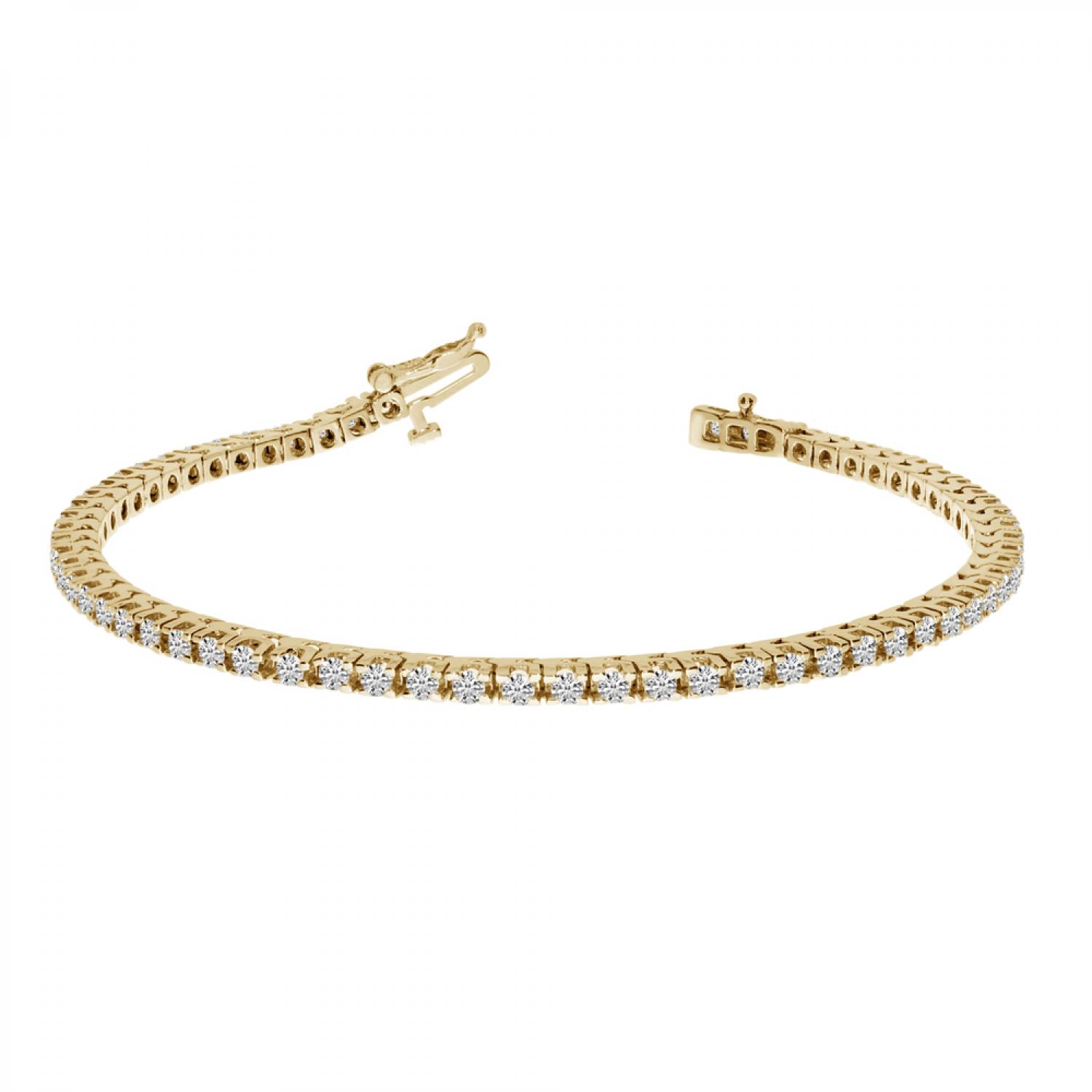 14K Yellow Gold Diamond Bracelet