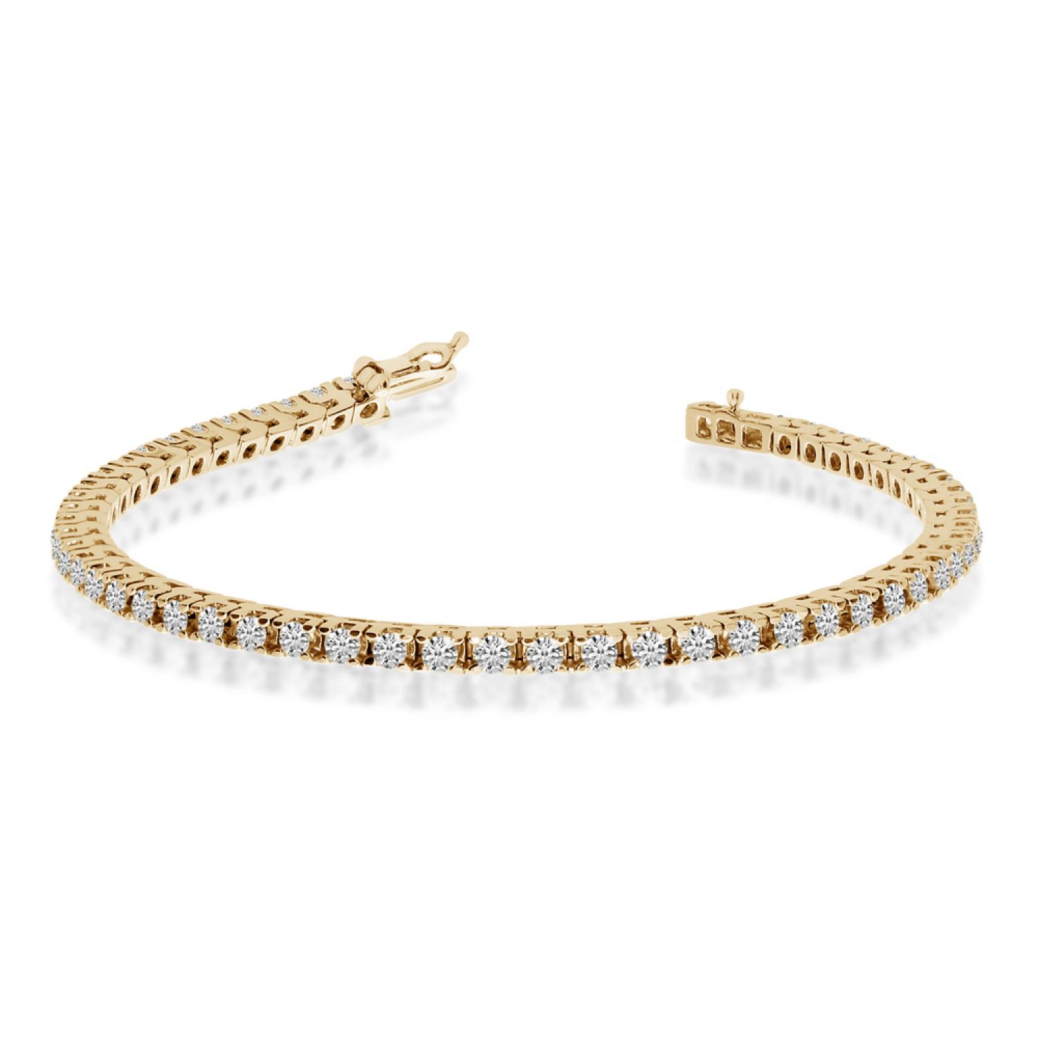 14K Yellow Gold Diamond Bracelet