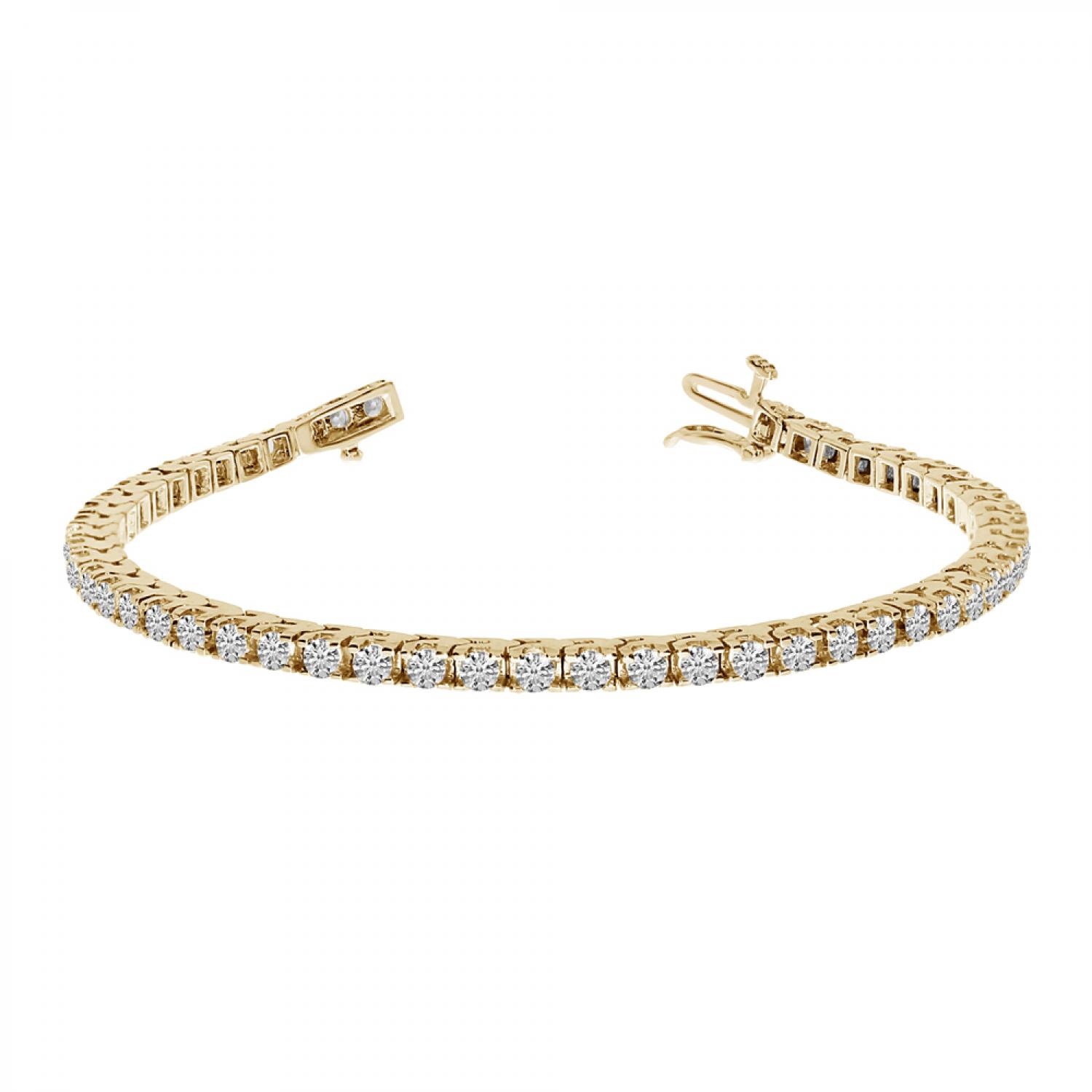 14K Yellow Gold Diamond Bracelet