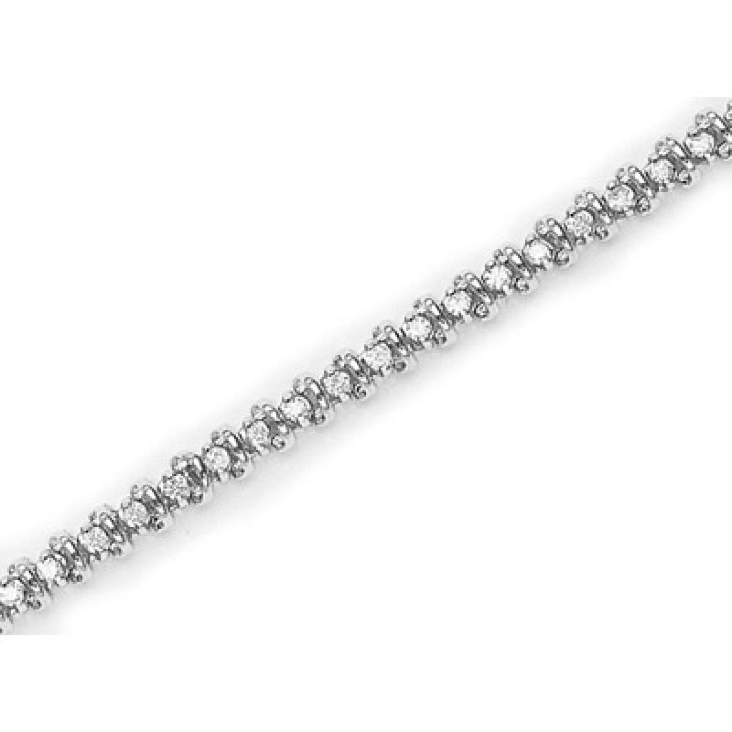 14K White Gold Diamond Bracelet