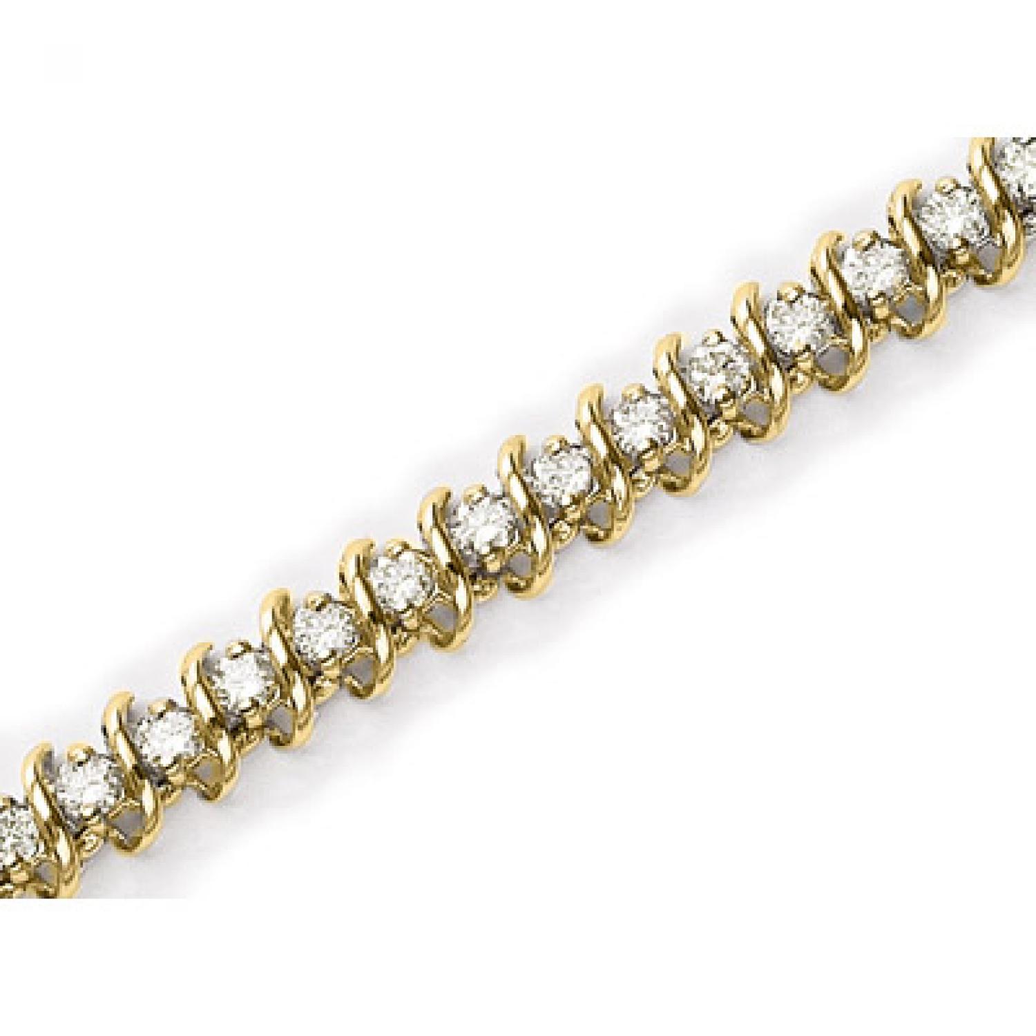 14K Yellow Gold Diamond Bracelet