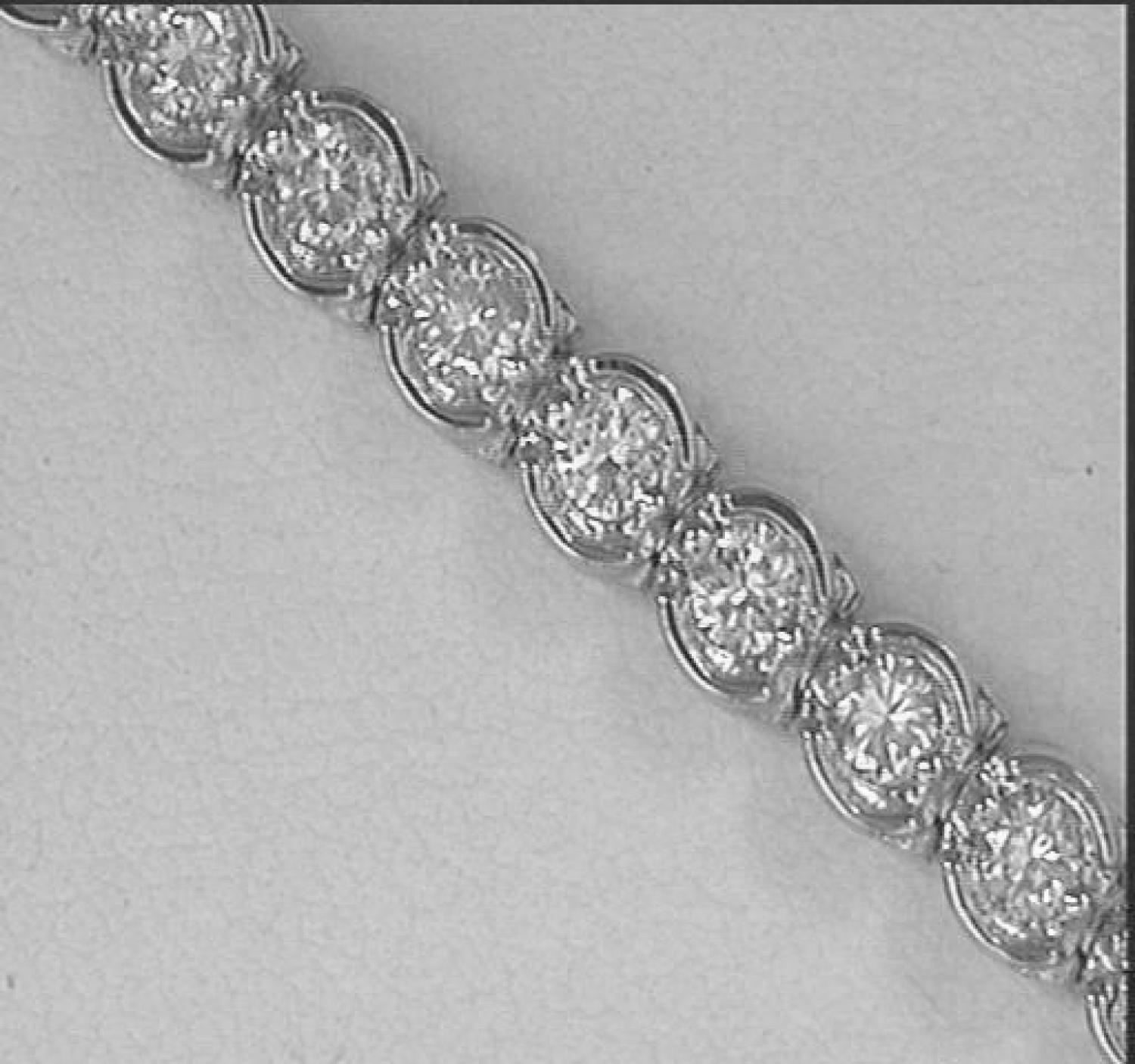 14K White Gold Diamond Bracelet