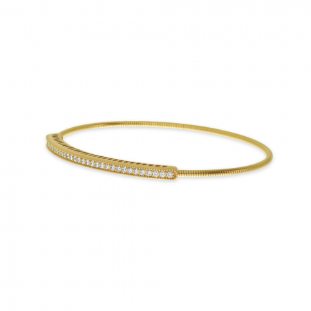 14K Yellow Gold Diamond Expandable Bracelet