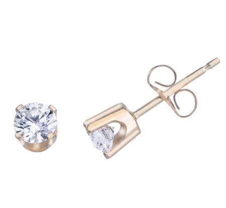 14k Yellow Gold 0.40 Ct Diamond Stud Earrings